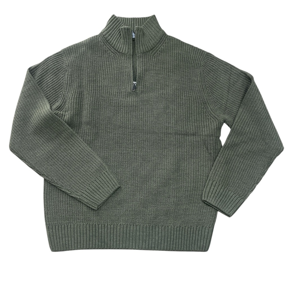 Mens Sweater 1/4 Zip up Green perfect with jeans or dress pants. Size medium NWT